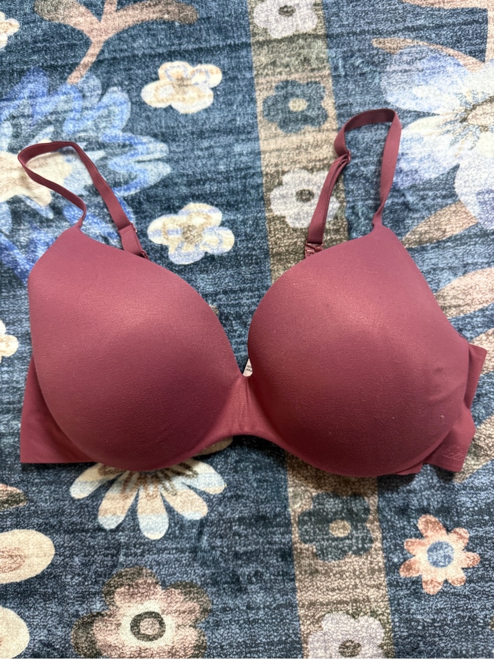 Victoria's Secret Burgundy Padded T-Shirt Bra